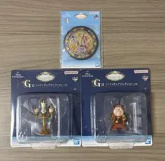 ディズニー 美女と野獣 이치방쿠지 ミニフィギュアコレクション 缶ミラー 3個セット