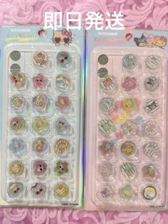 《正規品》日焼けキティ・日焼けサンリオおはじきシール・2シートセット