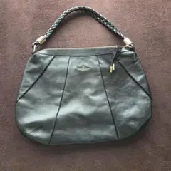 コールハーン　ブラックレザーショルダーバッグ