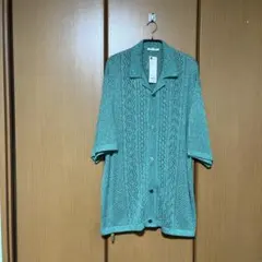 ⬛︎新品タグ付き　GU メッシュニットシャツ　XL