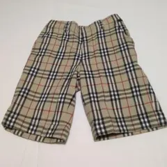【美品】バーバリー ノバチェック ハーフパンツ ベージュ サイズM BURBERRY（バーバリー） ハーフパンツ CHECK SILK WOOL JACQUARD