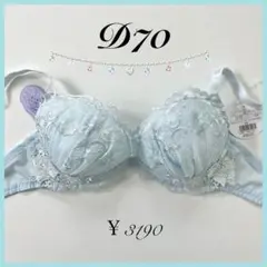 定価3190円【プリマ】 D70 リリアージュココ ブラジャー サックス 水色