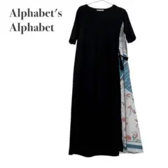 Alphabet's Alphabet カットソーワンピース 半袖 黒