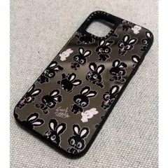 ♡ iPhone11 casetify Black Bunnies