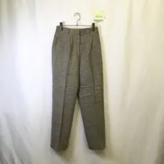kk25【M】不明 ウールパンツ フラノ センタープレス トラウザーズ タック