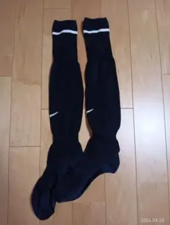 NIKEサッカーソックス ブラック ホワイトライン　25-27cm