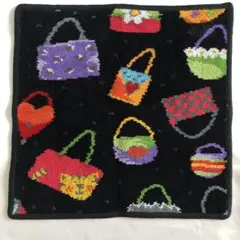 【未使用】フェイラー　ハンカチ　ハンドバッグ　大判　30×30 ブラック