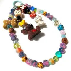 ハンドメイド カラフル携帯ストラップ