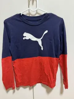 PUMA 長袖カットソー 140cm ネイビー/レッド