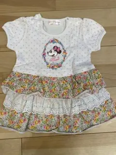 ミニーちゃん花柄ワンピース