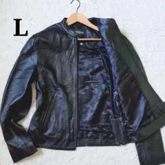 [美品]JUVENTUS シングルライダース　カモフラ　肘パッチ　ブラック　羊革