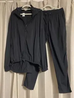 TIGORA SMART ナイロンジャケットパンツセットアップ Mブラック黒