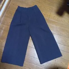 ネイビー 春夏ワイドパンツ サイズ36　グリーンレーベルリラクシング