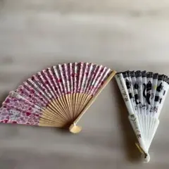 ハローキティとスイマー猫の扇子セット