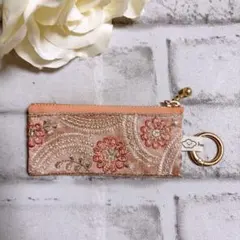 インド刺繍リボン　ポーチ　マルチポーチ　ハンドメイド　ミニポーチ　NO3899