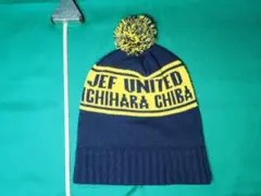 ジェフユナイテッド　イエロー紺　ニットキャツプ