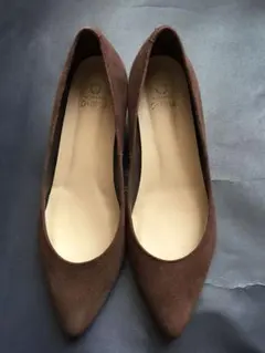 卑弥呼⭐︎ブラウンスエード✖︎エナメルコンビパンプス