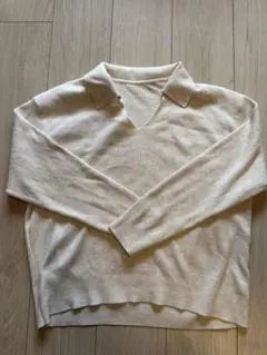 UNIQLO ウォッシャブルニットリブポロセーター　スキッパーセーター XL