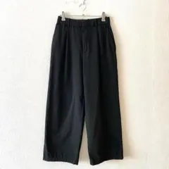 ☆【ユニクロ】ワイドパンツ フロントタック ウエスト後ろゴム ポケット有 M