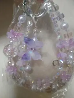 luludiy ストラップ パープル バタフライ