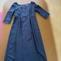 ホコモモラダークグレー Aライン ワンピース 40 結婚式