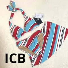 ★未使用iCB 水着 ビキニ 3点セットストライプ　9Mのサムネイル