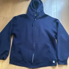 russell athletic 00s 90s ジップパーカー　短丈　フェード