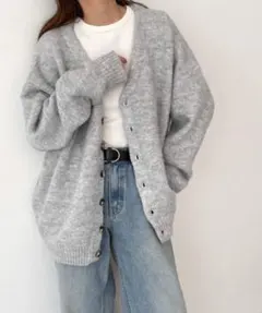 CANALJEAN Elmar Vネックオーバーサイズニットカーディガン