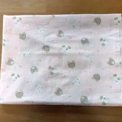 動物柄のピンク綿生地 端切れ