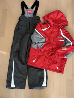 FABLICE 子ども用スキーウェア レッド/グレー