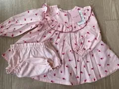 【新品タグ付き】kate♤spade ハート柄 ワンピース 80cm