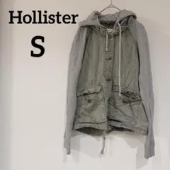 美品✨Hollister 【S】フード付きモッズコート ドッキングブルゾン