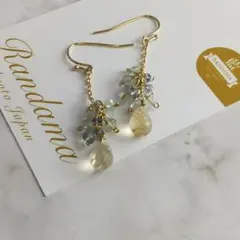 天然石 サーペンティン ピアス 14kgf | Mercari