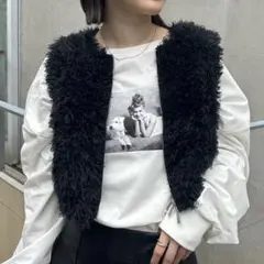 mystic ミスティック [mline] ショートシャギーベスト ダブルジップ