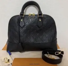 LOUIS VUITTON アルマpm アンプラントレザー黒　ハンドバッグ