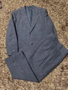 メンズ スーツ セットアップ 80s 90s YZIPストライプ グレー