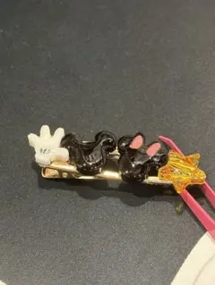 【レジン】ミッキー&ミニーのヘアピン【No.3】