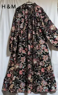 H&Mエイチ・アンド・エム　花柄ロングワンピース　ゆったりシルエット