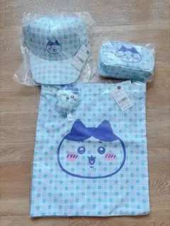 ちいかわ チェックシリーズ ハチワレ ブルー 3点セット