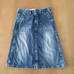 D.M.G ドミンゴ　デニムスカート　ベーカースカート　Sサイズ