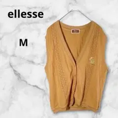 ellesse エレッセ ゴルフウェア ニットベスト ウール100%オレンジ M