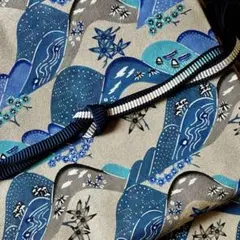 【新品未使用】 藤崎紅型工房　本紅型名古屋帯　遠山紋様★落款ありのサムネイル