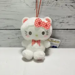 ハローキティ☘️チェックベアちょいデカマスコット　キャラクターグッズ　キティ