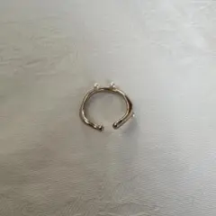 ☆ete エテ　パズルリング　ウェービー　パール　ウェーブ　指輪　9号☆