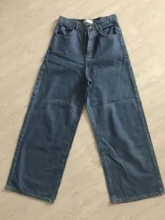 LOWRYS FARM ブルーワイドレッグデニム