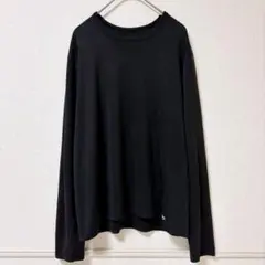 チャンピオン✨カットソー クルーネック 長袖 無地 スポーツ 黒 M-L