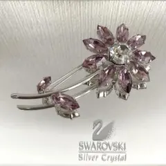 SWAROVSKI スワロフスキー クリスタル ブローチ フラワー 花