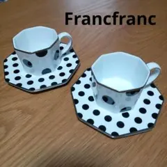 Francfranc／ドット柄 カップ＆ソーサー
