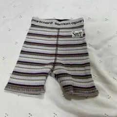 semon apartment リブパンツ ボーダー 80