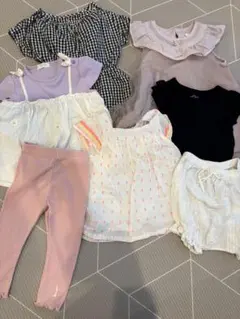 まとめ売り　80 女の子　保育園　半袖　夏服　キッズ服7点 ワンピース　セラフ